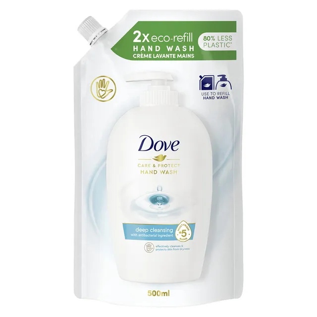 dove-sapone-liquido-mani-care-protect-ricarica-500-ml-rimuove-sporco-e-batteri-5 image 1