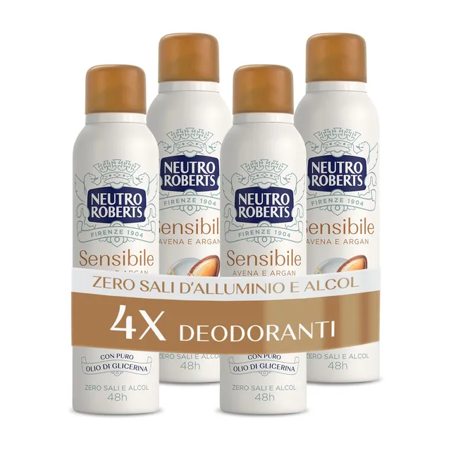 neutro-roberts-deodorante-spray-pelle-sensibile-avena-lenitiva-e-argan-48h-senza image 1