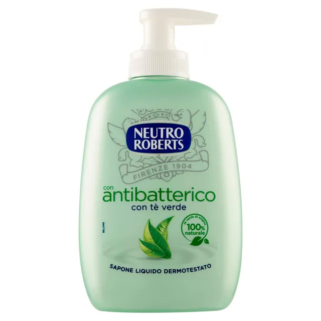 neutro-roberts-sapone-liquido-antibatterico-al-t-verde-200ml-dermatologicamente- image 1