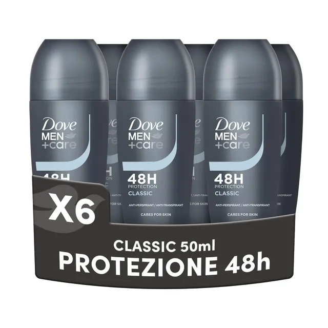 dove-men-care-classic-roll-on-6x50-ml-antitraspirante-uomo-48-ore-profumazione-a image 1