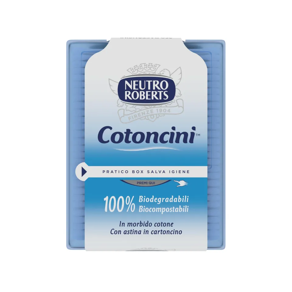 neutro-roberts-cotoncini-con-camomilla-e-box-salva-igiene-cotton-fioc-biodegrada image 1