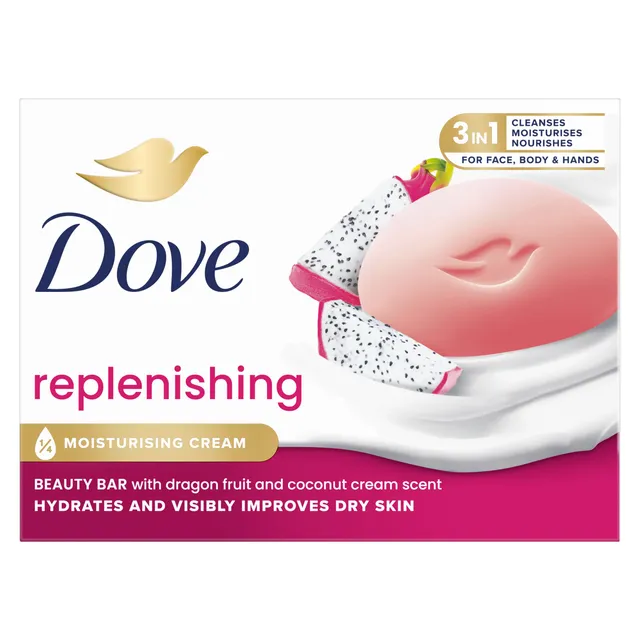 dove-beauty-bar-dragon-fruit-saponetta-mani-viso-e-corpo-con-1-4-crema-idratante image 1