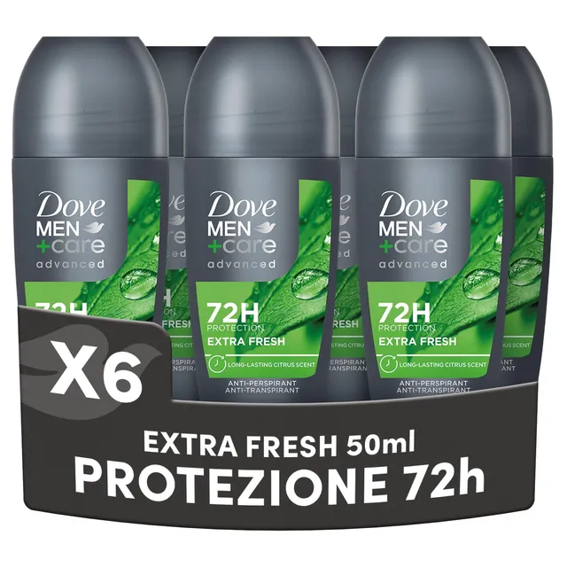 dove-men-care-roll-on-deodorante-antitraspirante-advanced-care-extra-fresh-6x50m image 1