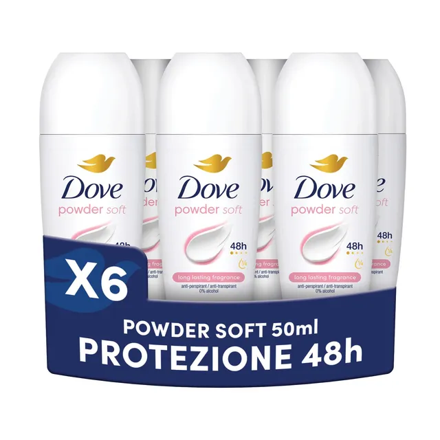 dove-classic-care-powder-deodorante-roll-on-antitraspirante-con-1-4-crema-idrata image 1