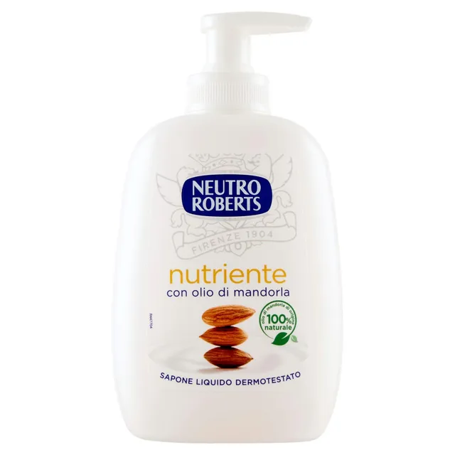 neutro-roberts-sapone-liquido-nutriente-all-olio-di-mandorla-per-mani-viso-e-cor image 1