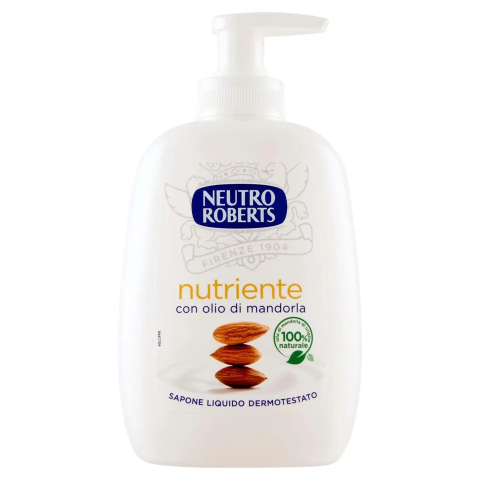 neutro-roberts-sapone-liquido-nutriente-all-olio-di-mandorla-per-mani-viso-e-cor image 1