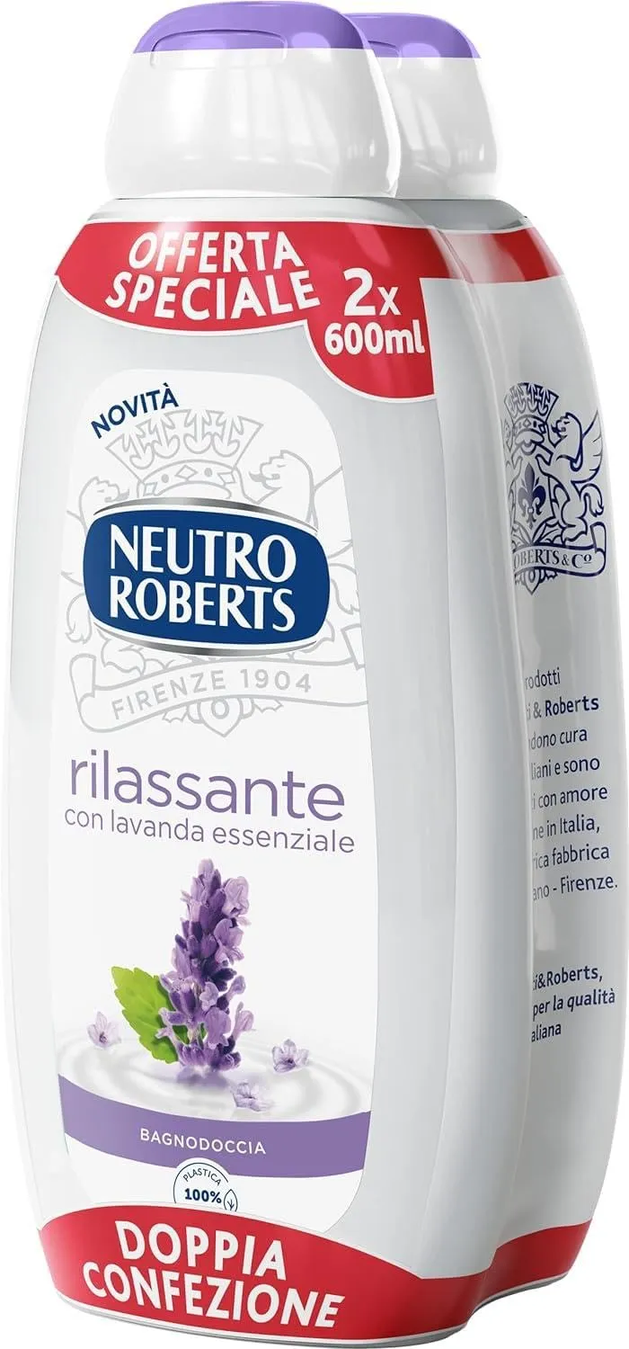 neutro-roberts-bagnoschiuma-corpo-rilassante-lavanda-e-patchouli-2-flaconi-da-60 image 1