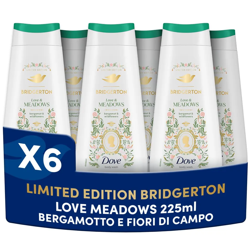 dove-x-bridgerton-docciaschiuma-limited-edition-love-meadows-225-ml-bergamotto-e image 1
