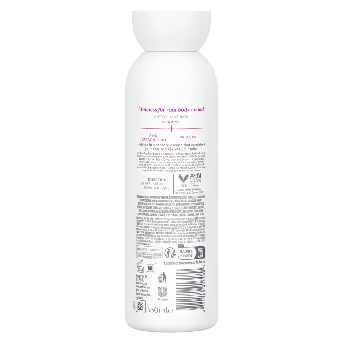 dove-gel-doccia-siero-body-mind-pink-dragon-fruit-primrose-350ml-con-vitamina-e- image 7