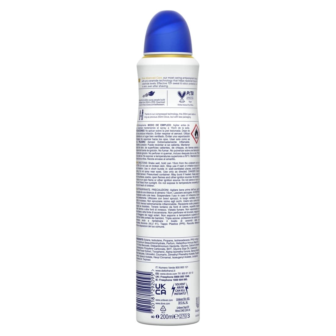 dove-advanced-care-original-deodorante-spray-senza-alcol-72-ore-con-formula-idra image 2