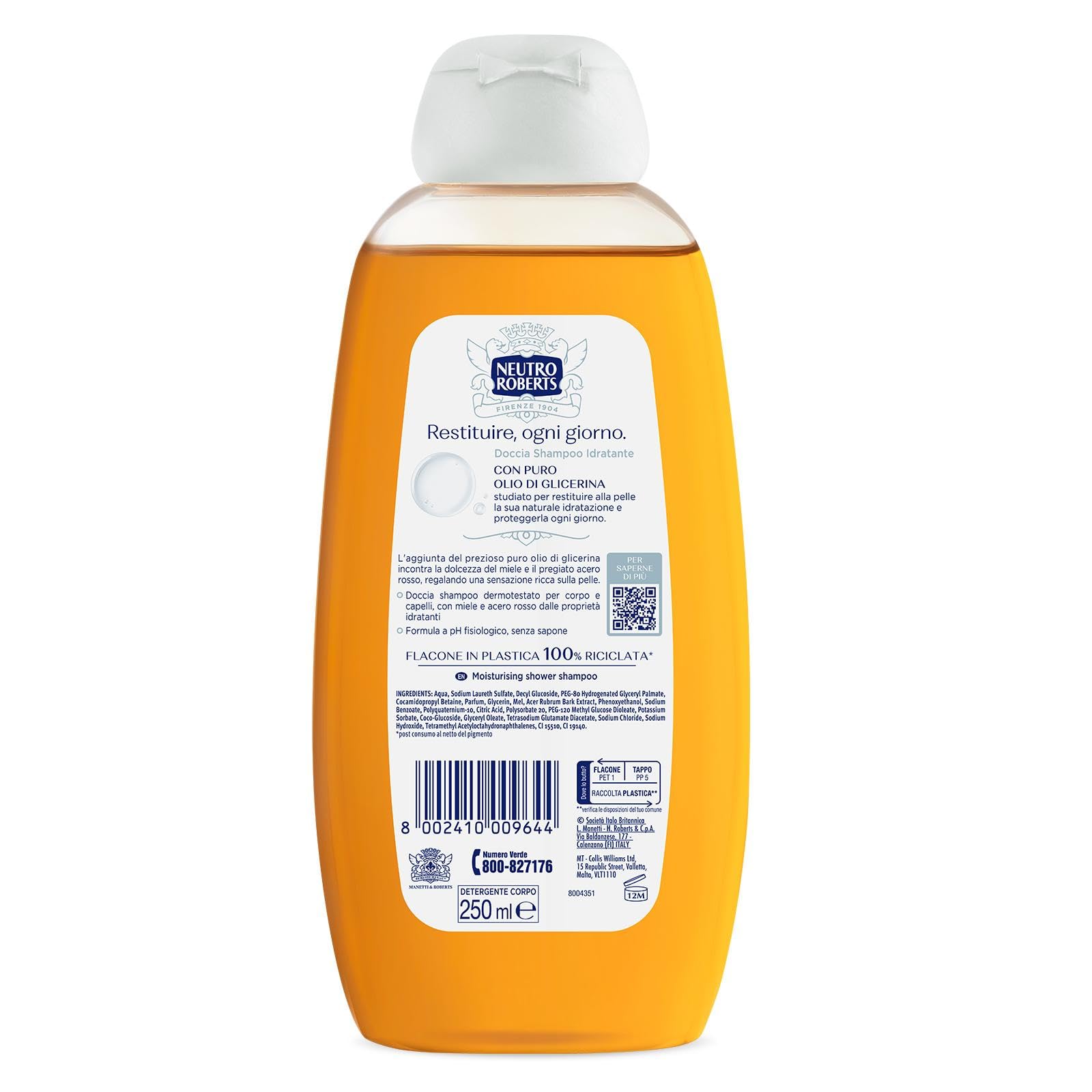 neutro-roberts-doccia-shampoo-idratante-mela-e-acero-rosso-2-in-1-corpo-e-capell image 2