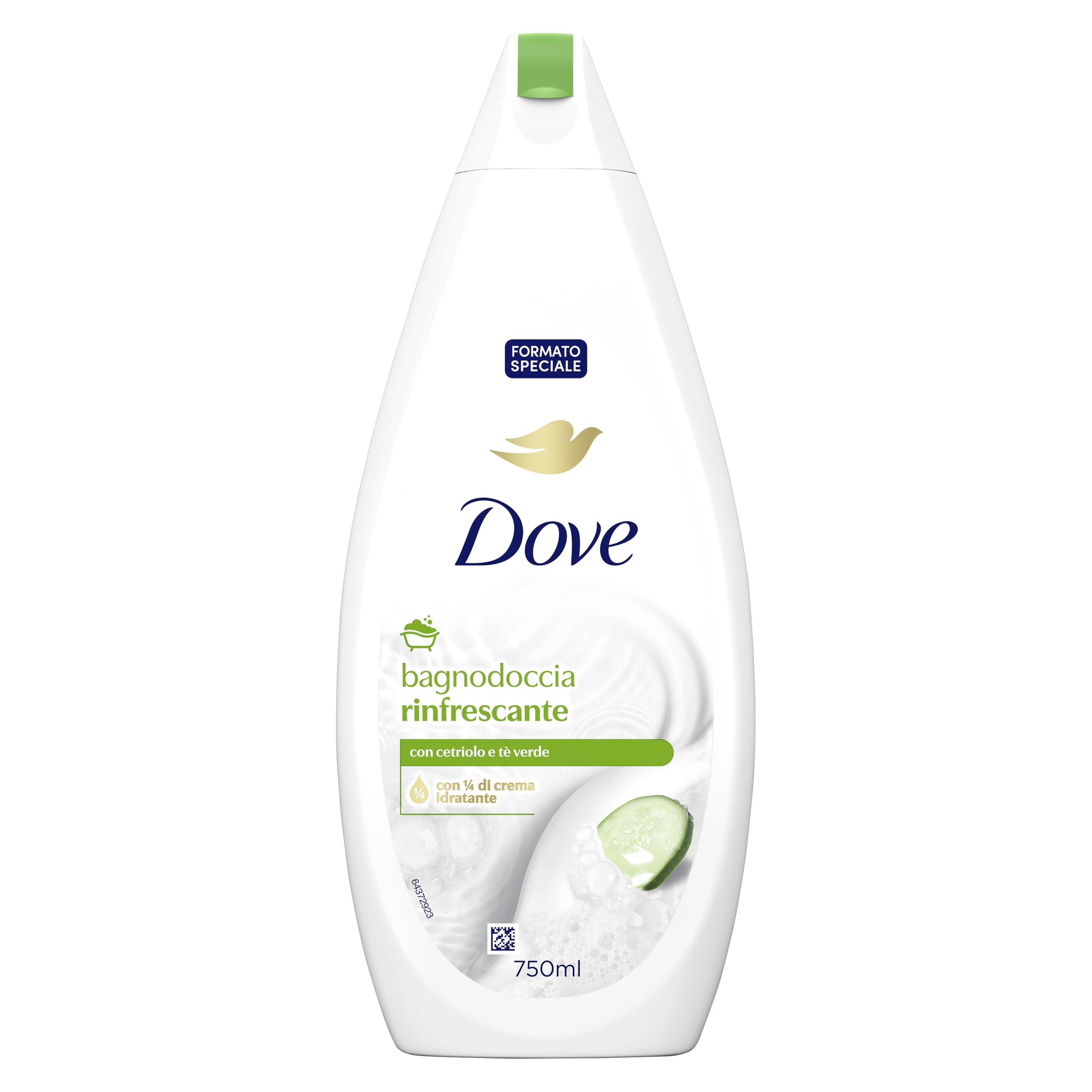 dove-docciaschiuma-rinfrescante-cetriolo-e-t-verde-1-4-crema-idratante-750-ml image 1