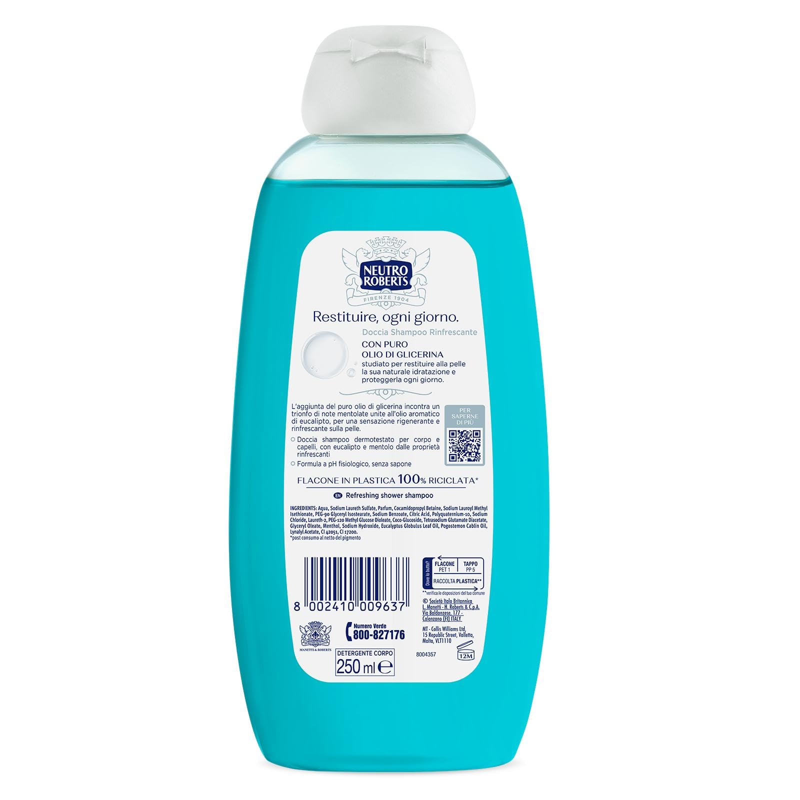 neutro-roberts-doccia-shampoo-rinfrescante-250ml-con-eucalipto-e-menta-dermotest image 2