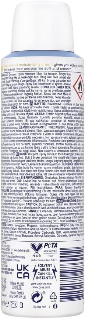 dove-deodorante-spray-classic-antitraspirante-uomo-e-donna-48-ore-con-1-4-crema- image 2