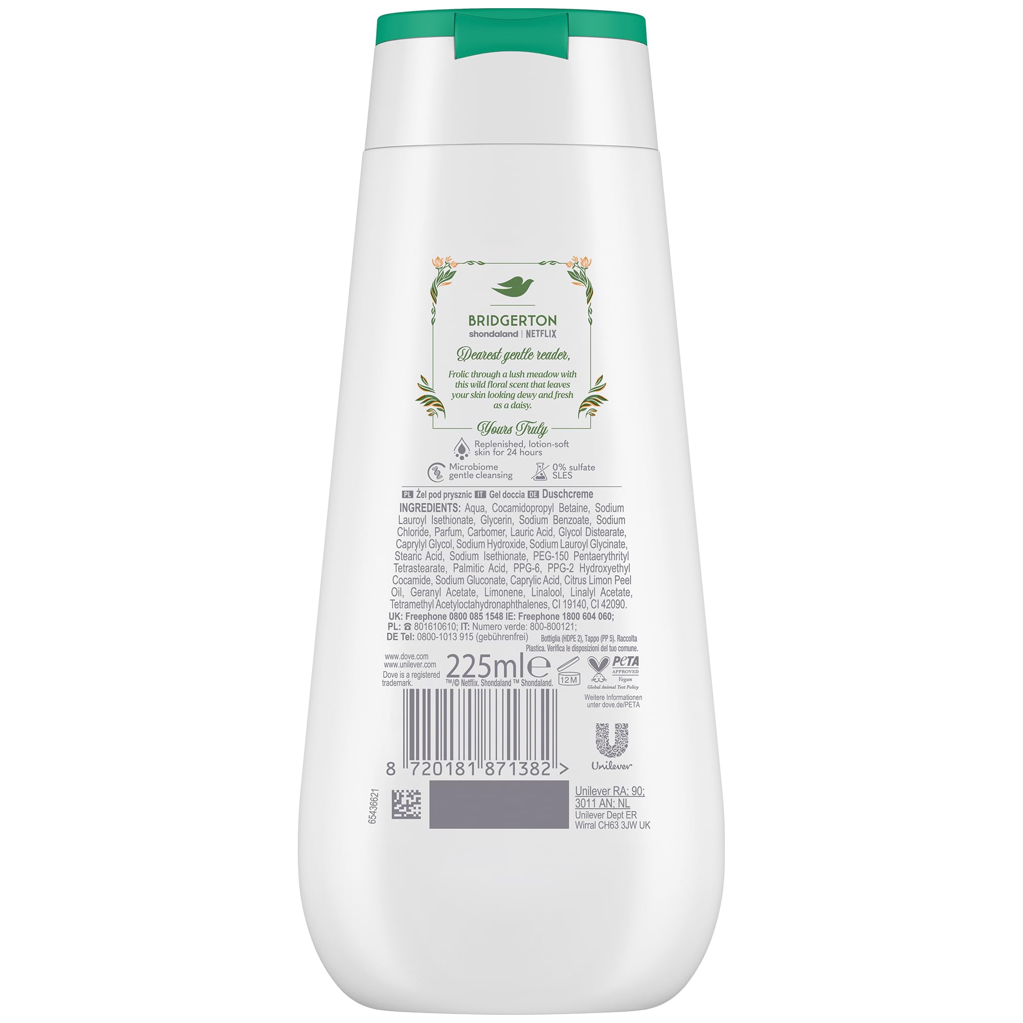 dove-x-bridgerton-docciaschiuma-limited-edition-love-meadows-225-ml-bergamotto-e image 8