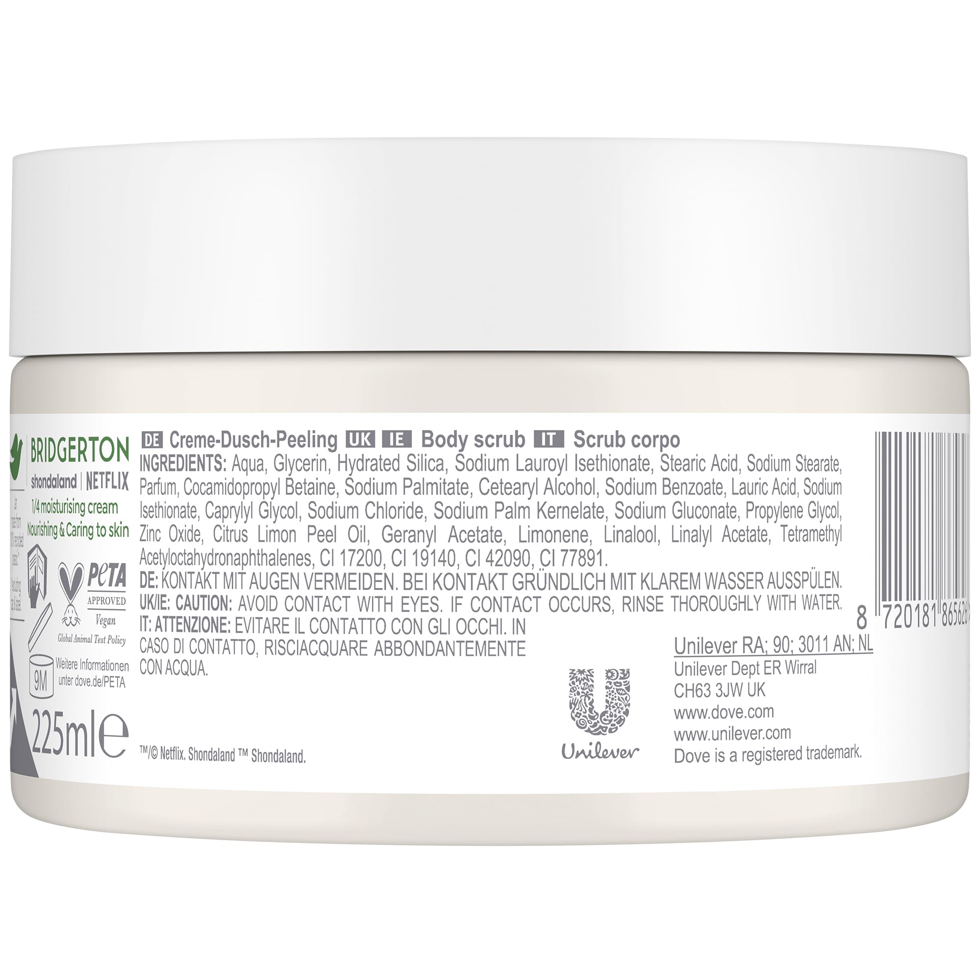 dove-scrub-corpo-bridgerton-love-meadows-limited-edition-con-detergenti-a-base-v image 8