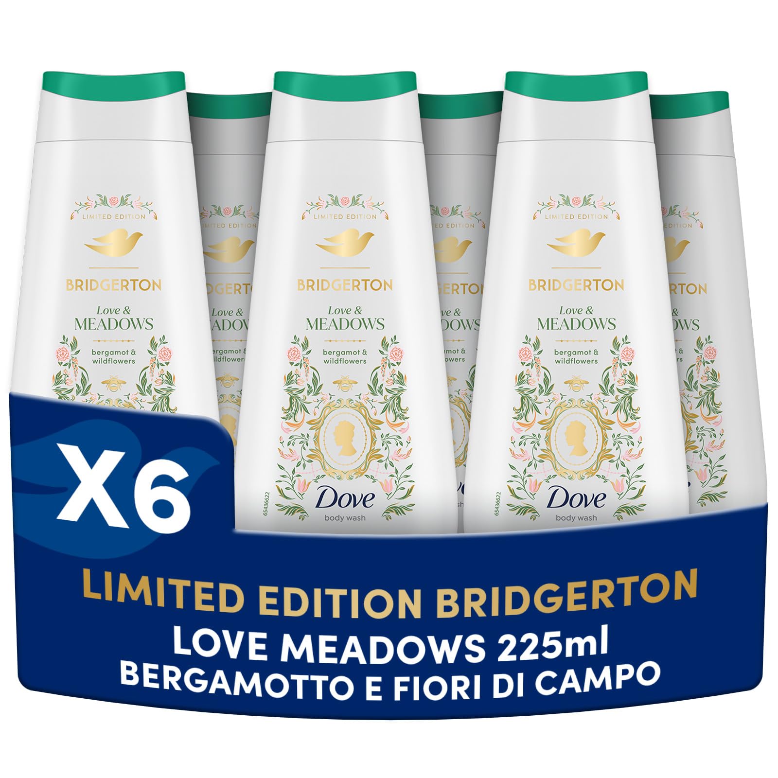 dove-x-bridgerton-docciaschiuma-limited-edition-love-meadows-225-ml-bergamotto-e image 1
