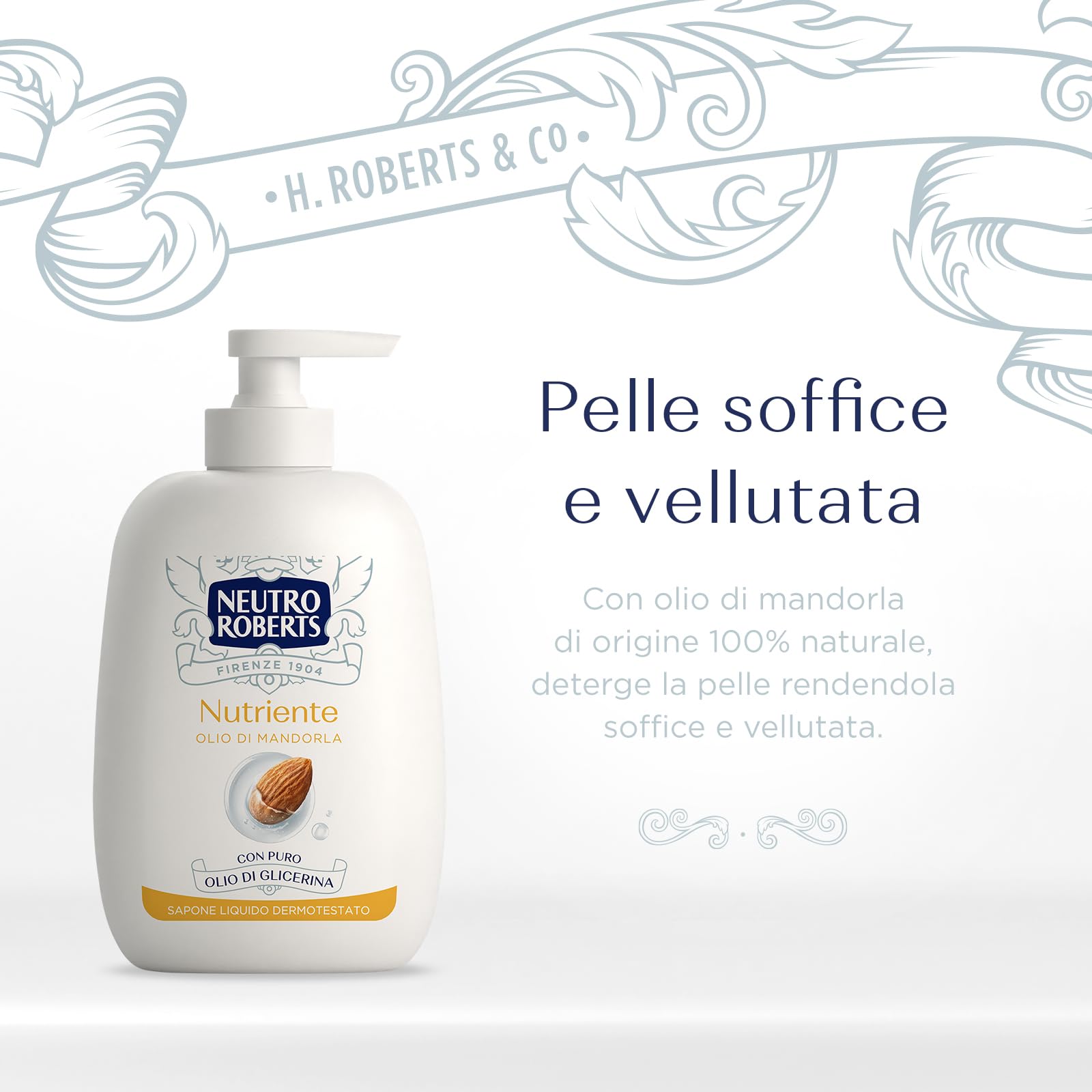 neutro-roberts-sapone-liquido-nutriente-all-olio-di-mandorla-per-mani-viso-e-cor image 2