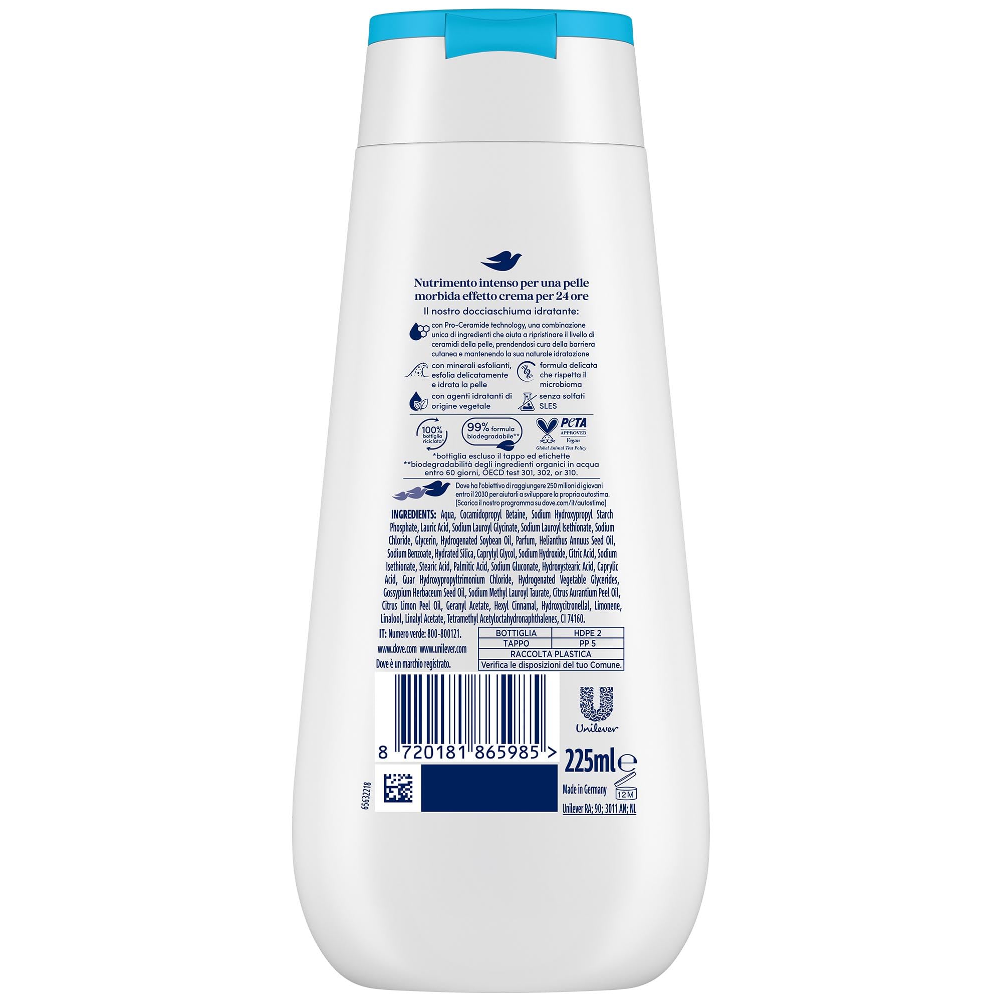 dove-docciaschiuma-esfoliazione-delicata-225-ml-gel-doccia-esfoliante-con-minera image 2
