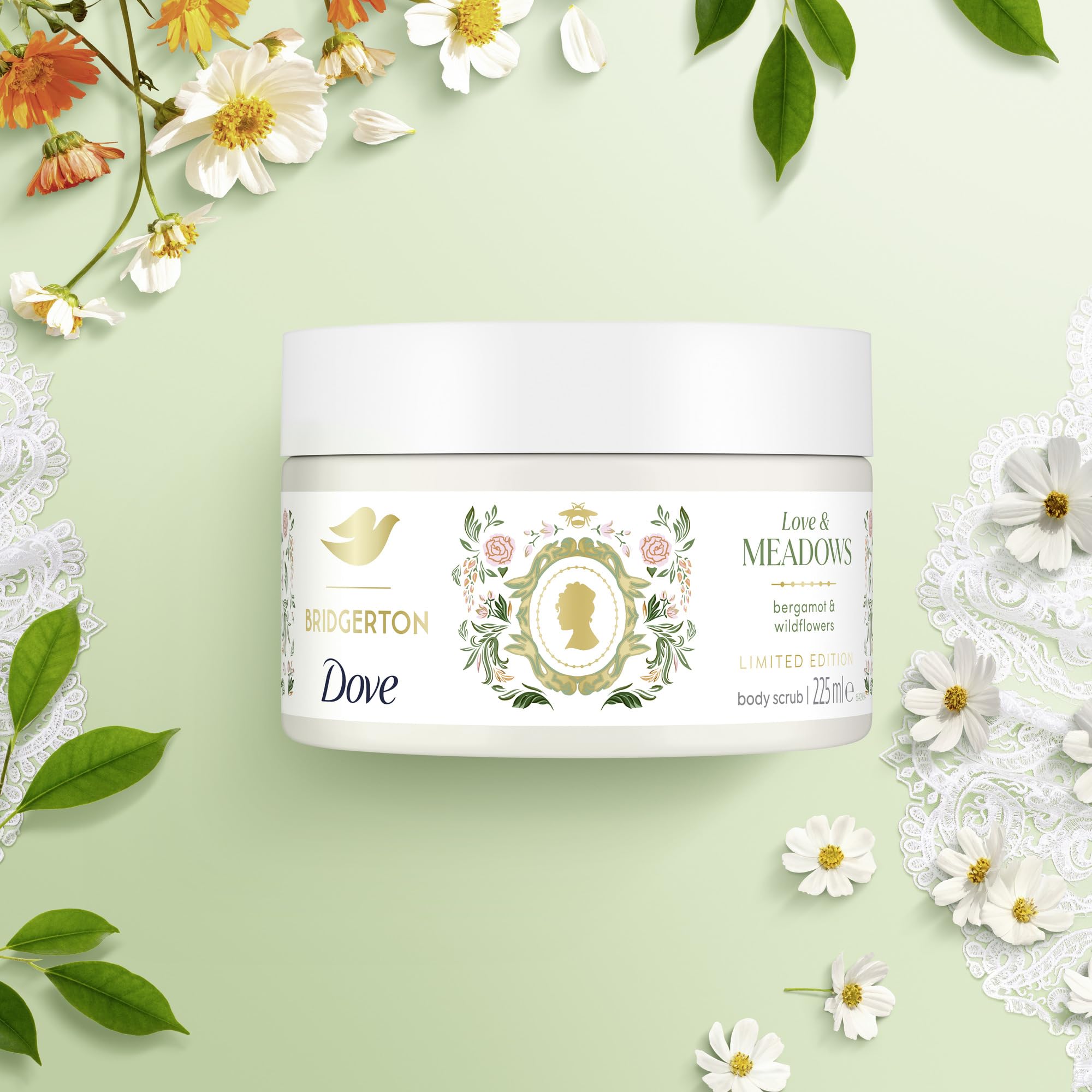 dove-scrub-corpo-bridgerton-love-meadows-limited-edition-con-detergenti-a-base-v image 2